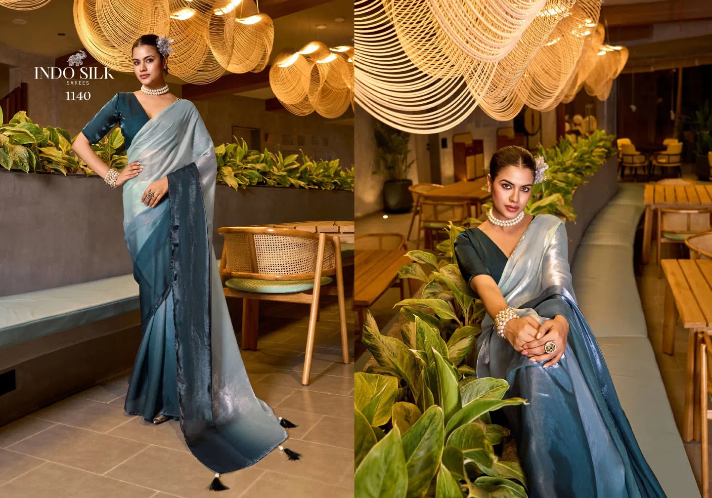 Luxe By Indo Silk Fendy Satin Party Wear Saree Wholesale Market In Surat